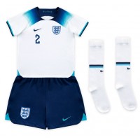 Koszulka piłkarska Anglia Kyle Walker #2 Strój Domowy dla dzieci MŚ 2022 tanio Krótki Rękaw (+ Krótkie spodenki)